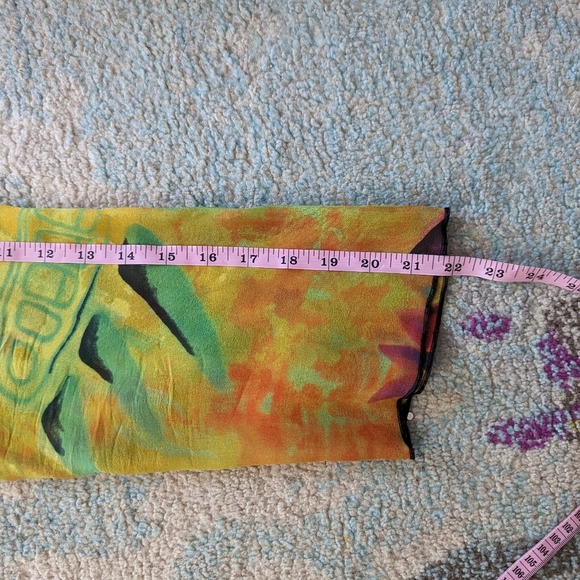 100% Silk Chico's Semi-sheer Floral Blouse - Picture 8 of 10